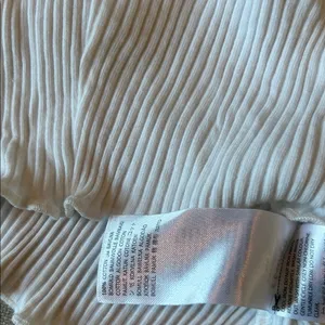 Adika White Ribbed Baby‎ Tee Size Small thumbnail 5