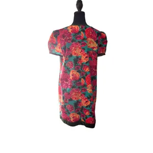 Elizabeth James The Label Floral Mini Dress M | Teal, Pink & Coral thumbnail 5