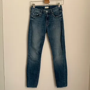Mother Denim The Looker Ankle Fray Jean One Smart Cookie Blue Womens Size 26 thumbnail 2