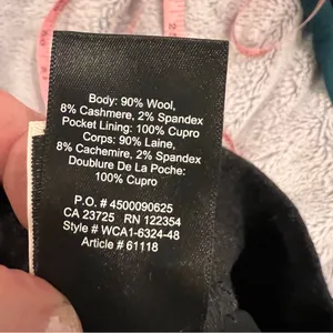Aritzia Babaton Cohen Pants Size 0 Gray Italian Stretch Wool Cashmere Tapered thumbnail 9