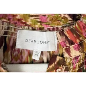 Dear John Dress Womens XS Geometric‎ Maxi 3/4 Sleeve Boho Tiered Layered thumbnail 3
