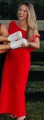 Showpo Red Linen Dress thumbnail 1