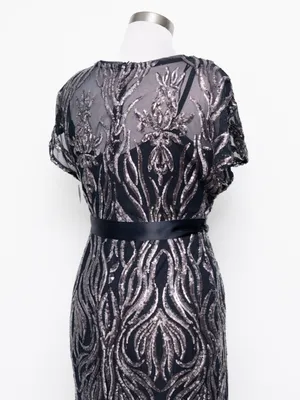 R&M Richards - Two-Tone‎ Sequin Sheath Cocktail Dress thumbnail 10