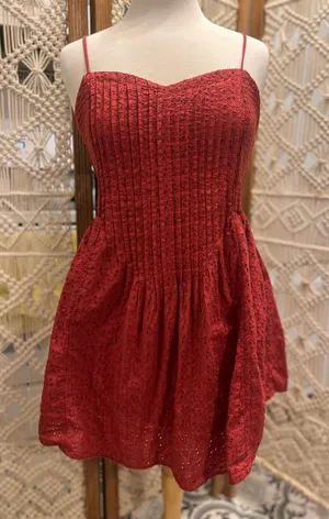 Red Aerie corset style spaghetti strap dress thumbnail 1