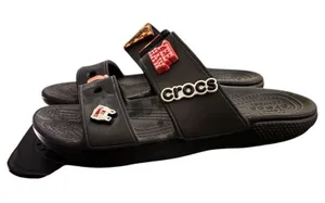 Crocs Unisex Classic Marbled Two-Strap Slide Sandal size women’s 7 thumbnail 1