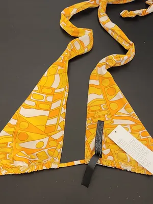 Out From Under Urban Outfitters Orange Retro Print Bikini Top Size Medium NWT thumbnail 4