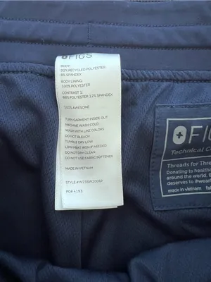 Figs Women's Yola FREEx Lined Skinny Scrub Pants Navy Medical thumbnail 3