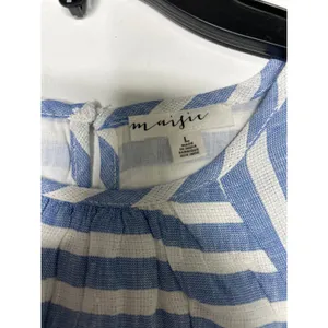 MAISIE Lex Puff Sleeve Babydoll Style Dress In Blue/White Stripe. NWOT. Size L. thumbnail 6