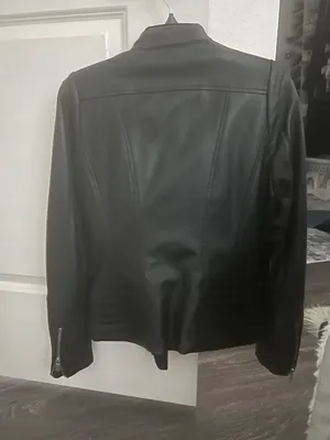 Black Faux Leather Jacket  thumbnail 3