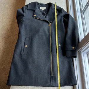Michael Kors Dark Gray Wool Coat with Gold Hardware size M thumbnail 15