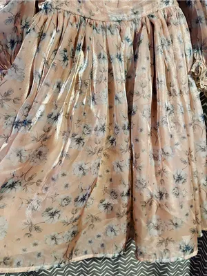 NWOT Mable | Taylor Floral Organza Ruffle Sleeve Babydoll Dress, Small thumbnail 4