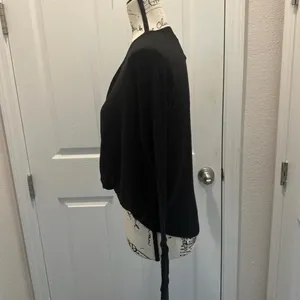 Abercrombie & Fitch Black Women's Wrap-Front Sweater thumbnail 2