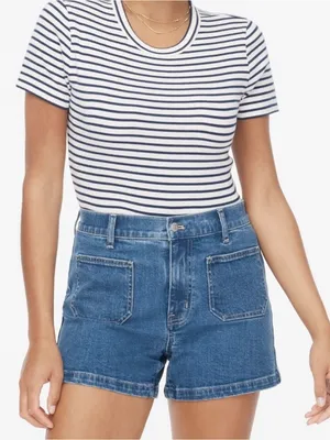 J. Crew Factory Sailor Patch Pocket Denim Shorts Size 30 thumbnail 1