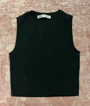 ZARA Sleeveless Tank Knit Crop Top thumbnail 1