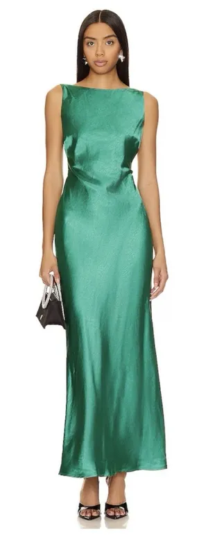 Runaway The‎ Label Samsara Maxi Dress in Emerald Green size XL NWT $127msrp thumbnail 1
