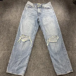 Levi's 94 Baggy Jeans Women's 27 Light Wash Distressed Wide Leg Y2K Denim thumbnail 2