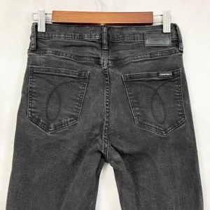 Calvin Klein Womens Jeans Size 4 High Rise Jegging Black Classic Minimal Stretch thumbnail 4