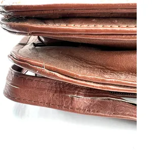 CC Designer LOGO Vintage 70's cognac faux leather crossbody bag Purse Luxury thumbnail 7