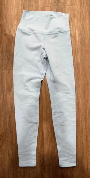 Alo Yoga High‎ Waist Leggings Light Blue Womens Small Yoga Pants W233 thumbnail 1