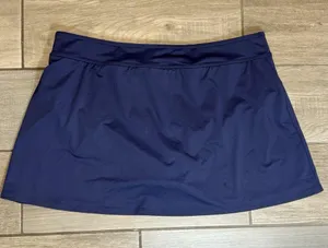 Lands' End Women's Swimsuit Sz 18 Swim Skirt Bottoms Navy Blue thumbnail 5