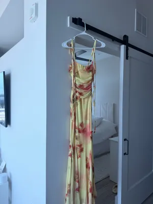ASOS Yellow Floral Maxi Dress thumbnail 3