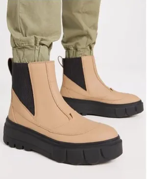 Sorel Caribou x Chelsea Waterproof Boots, Tan/Black, Size 8.5, NWT no box thumbnail 1