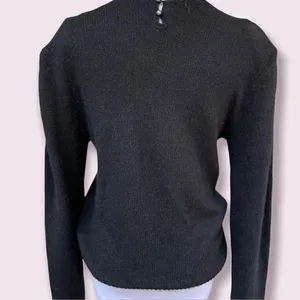 Vintage 80’s Silk/ Angora Embellished Fitted Sweater small thumbnail 2