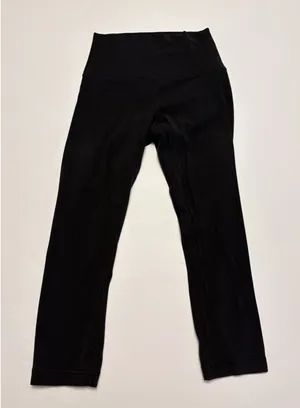 Lululemon Women's Black Crop Leggings Estimated Size Small High Waist Yoga thumbnail 1
