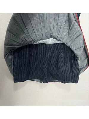 NWT Anthropologie Pilcro Pinstripe Denim Pleated Sleeveless Mini Dress W/Shorts thumbnail 8