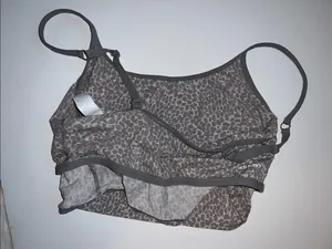 Old Navy Grey Leopard Print Stretch Bralette thumbnail 6