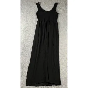Black Maxi Dress Women 8 EU‎ 40 Sleeveless Empire Waist Boho Witchy Whimisgoth thumbnail 2