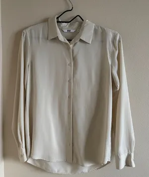 Uniqlo Off-White Button Down Shirt thumbnail 1