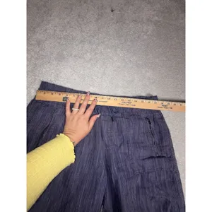 athleta cabo linen textured wide leg pant navy 14 thumbnail 8