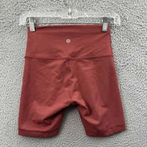 Lululemon Wunder Train High Rise Shorts 6" Chianti Maroon Athletic Biker Women 4 thumbnail 3