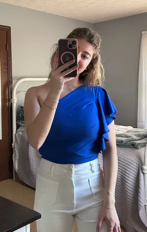 The Pants Store Summer /Spring Blue Top thumbnail 1