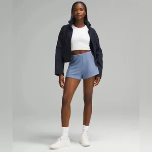 NWT Lululemon Ribbed Softstreme High-Rise Short 2" Size 8 Oasis Blue thumbnail 1