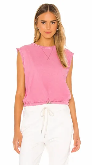 Free People FP Movement Bring the Heat Pink Cropped Muscle Tank Size Medium thumbnail 1