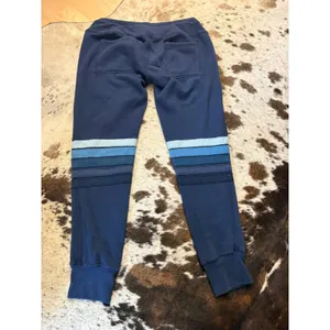 Aviator Nation Navy Moto Sweatpants blue Stripes Jogger size Small thumbnail 6