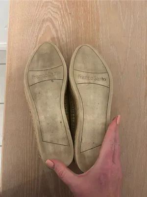 Franco Sarto Perforated Metallic Slip-On Loafers in Champagne thumbnail 7