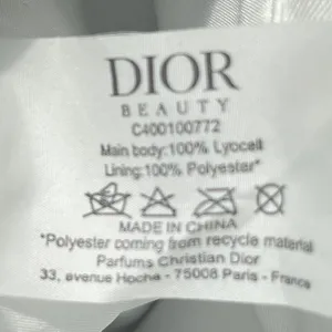 Dior White Cosmetic Bag with Drawstring thumbnail 3