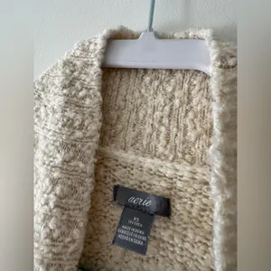 Aerie Cream Wool Oversized Popcorn Texture‎ Mock Neck Sweater thumbnail 5
