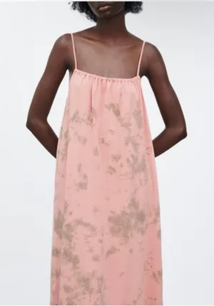 Zara Cotton Tie Dye Maxi Dress thumbnail 1