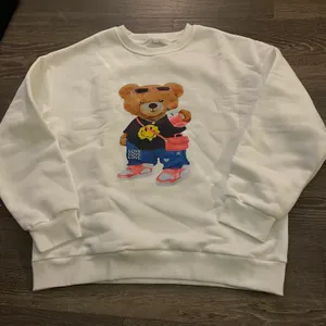 Boutique New White Bear Printing Fleece Sweatshirt. Size Large thumbnail 3