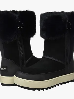 Koolaburra by Uggs women Black Suede leather fur Tynlee waterproof boots US 9 thumbnail 5