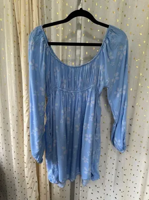 American Eagle Daisy Floral Front Chest Cutout Hardware Pockets Mini Dress L thumbnail 8