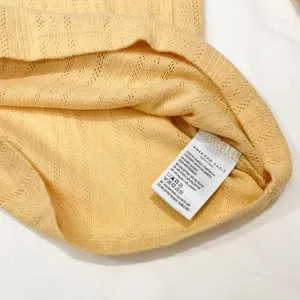 American Eagle Light Mustard Ribbed Long Sleeve Shirt thumbnail 4