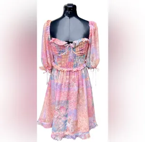 For Love And Lemons Odessa Pastels Forever Dress thumbnail 6