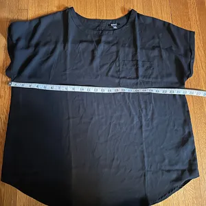 Buffalo David Britton Black Boxy Short-Sleeve Top with Pocket, Size XL thumbnail 2