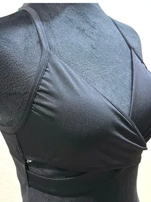 PINK Victoria's Secret Black Wrap Bralette Sports Bra thumbnail 3