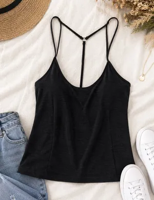 Victoria’s Secret Heathered Black Cami Tank | Size Medium | Soft Stretch thumbnail 1